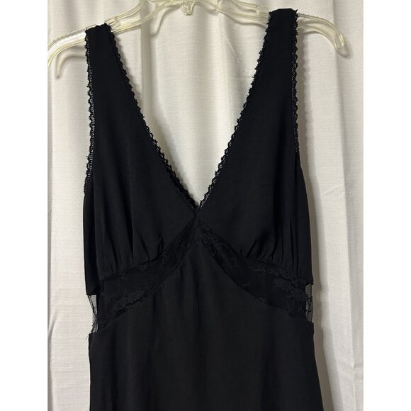 Wild Fable Womens Black Slinky Y2K Slip Dress Witchy Whimsigoth Lace M - Picture 3 of 6